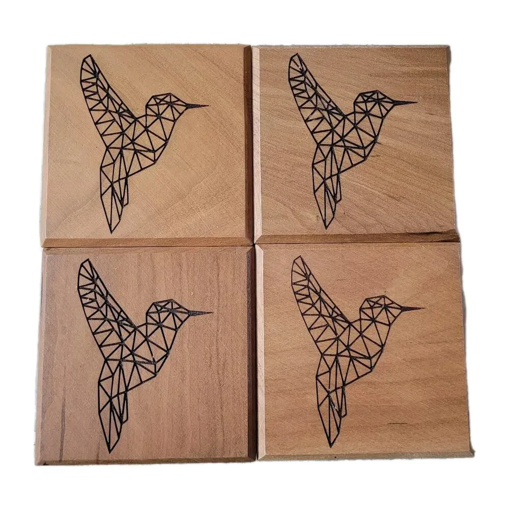 Hummingbird Wood Block Set –‎ HummerBird Celebration 2021 Thick Wooden Coasters